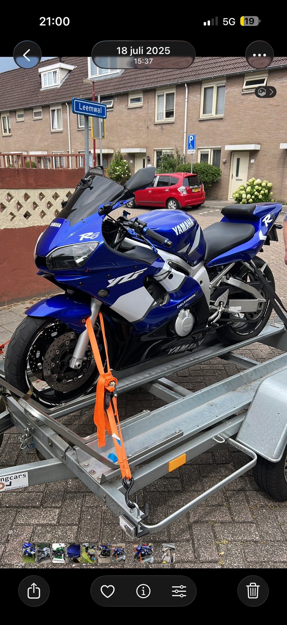Yamaha R6 met Leovince uitlaat en dynamische knipperlichten, Sportuitlaat, 4 cilinders, Motorrijbewijs A, Gebruikt