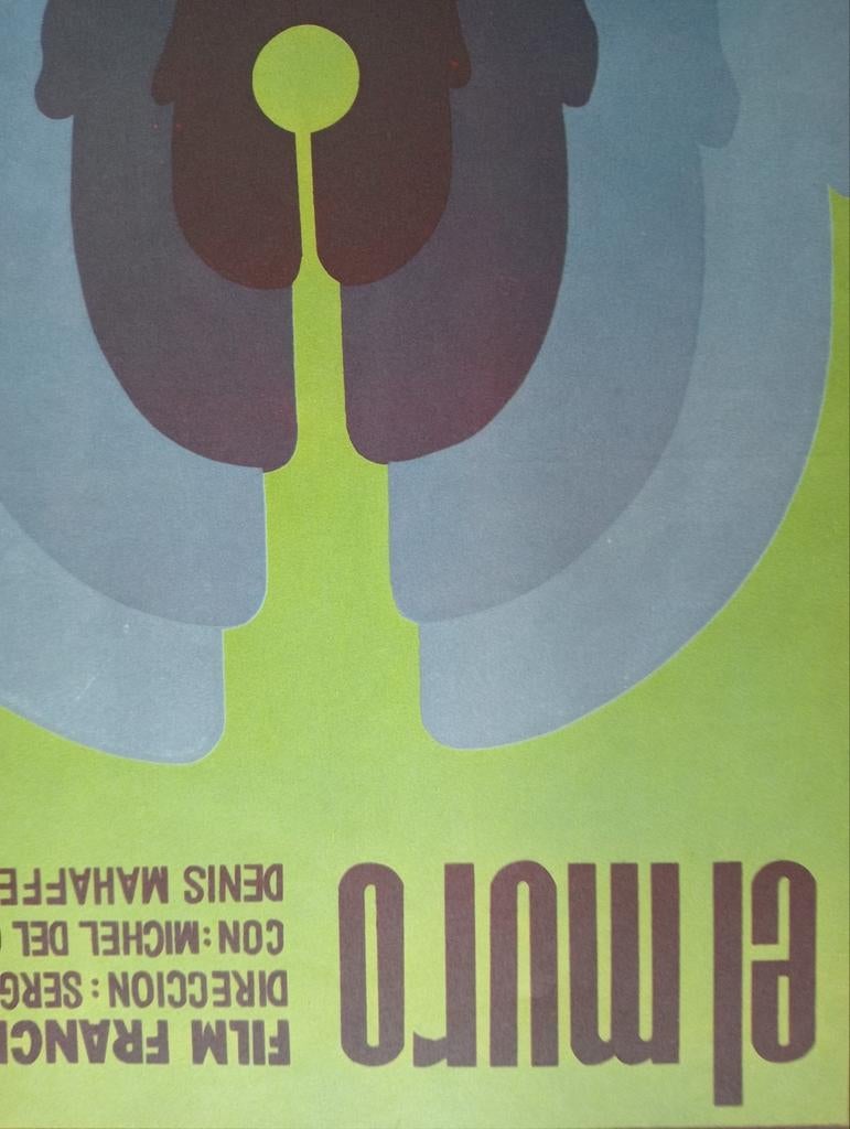El Muro film affiche Cuba 1970, Ophalen of Verzenden, Gebruikt, A1 t/m A3, Film en Tv