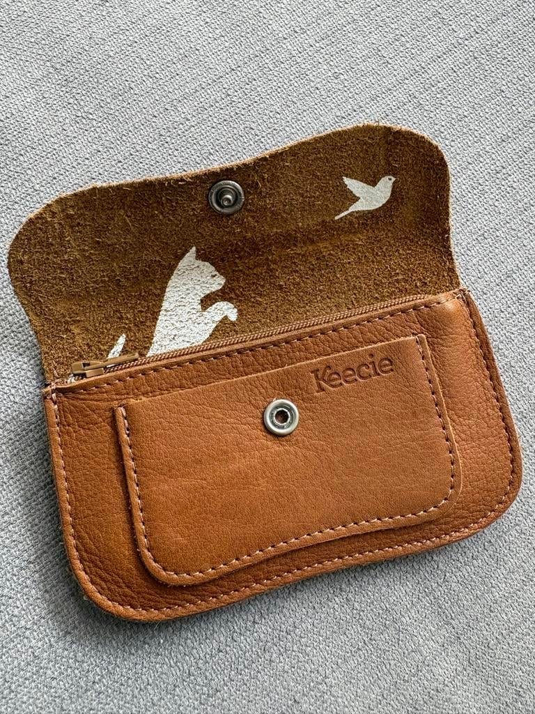 Keecie portemonnee Cat Chase small cognac, Overige merken, Bruin, Ophalen of Verzenden, Zo goed als nieuw