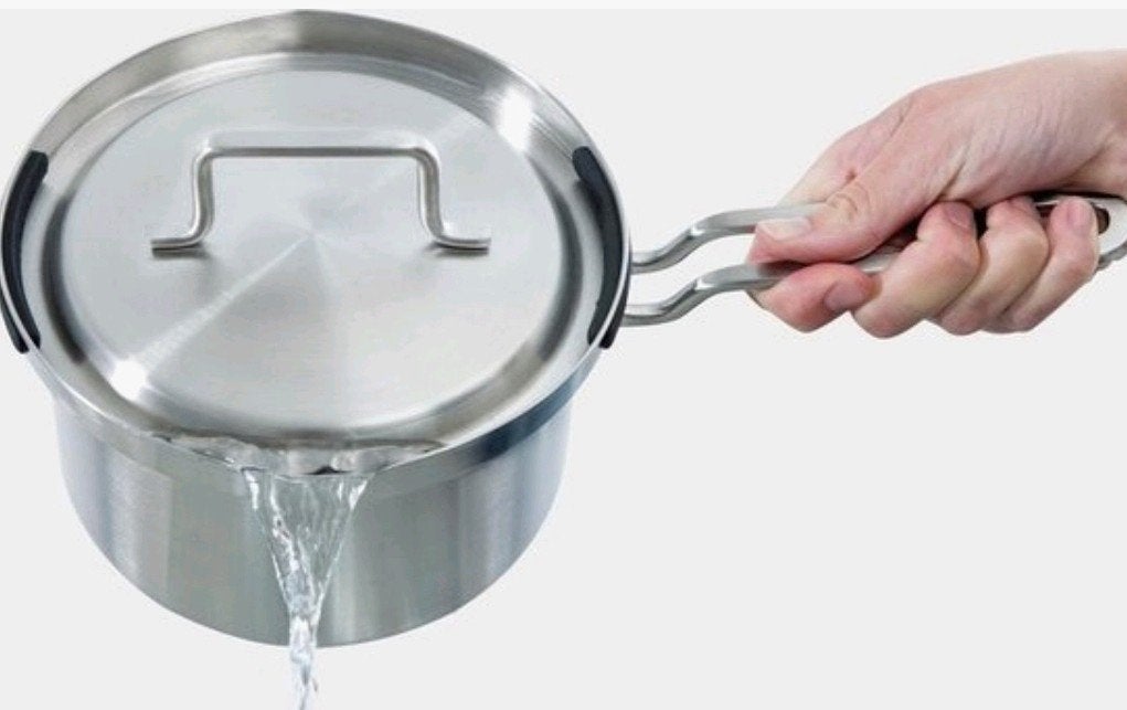 TOPSTAAT BK Flow Steelpan - RVS - met deksel -  16 cm, Huis en Inrichting, Afgietsysteem, Ophalen of Verzenden, Rvs, BK