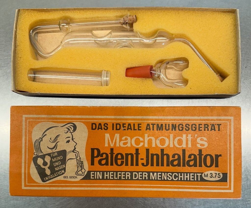 Vintage zeldzame medische inhalator Macholdt’s, Antiek en Kunst, Ophalen of Verzenden