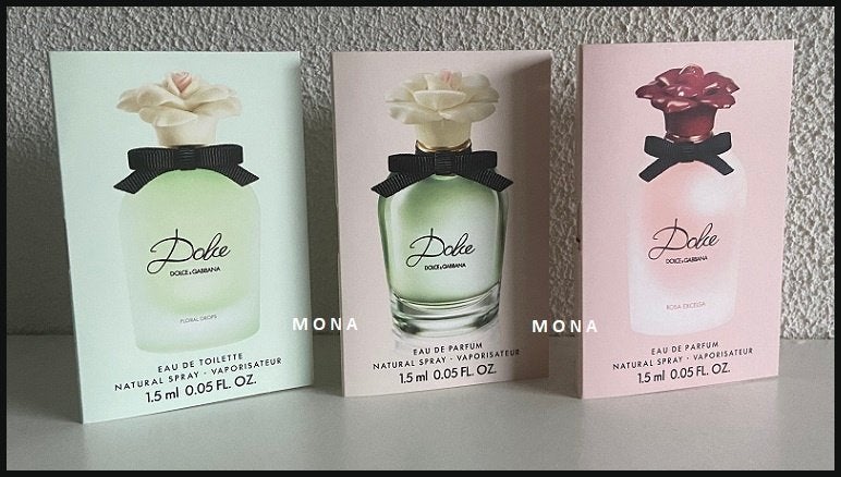 #3 Dolceset 3 parfum samples proefjes testers monsters, Sieraden, Tassen en Uiterlijk, Uiterlijk | Parfum, Verzenden, Nieuw