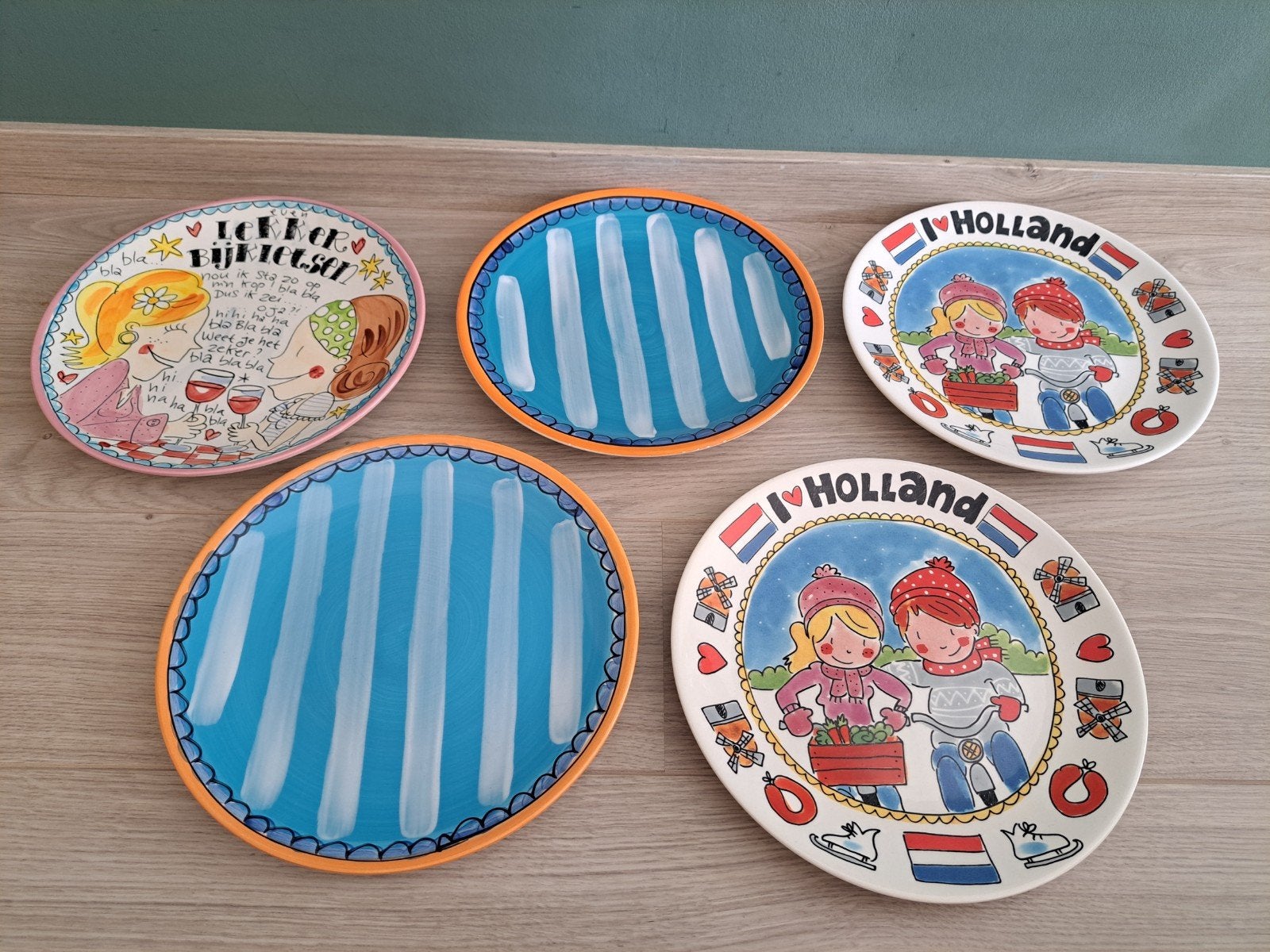 Blond Amsterdam 5 dinerborden, Ophalen, Zo goed als nieuw, Aardewerk, Bord(en)