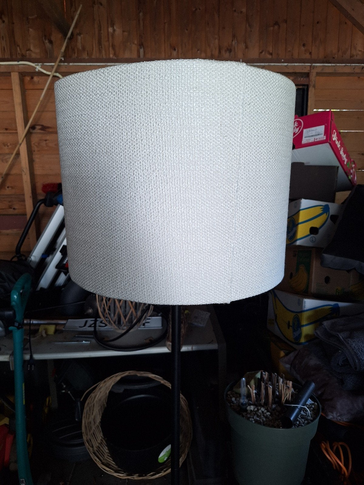 Mooie staande vloerlamp met kap, Huis en Inrichting, Lampen | Lampenkappen, Ophalen, Zo goed als nieuw, Rechthoekig, 50 cm of meer