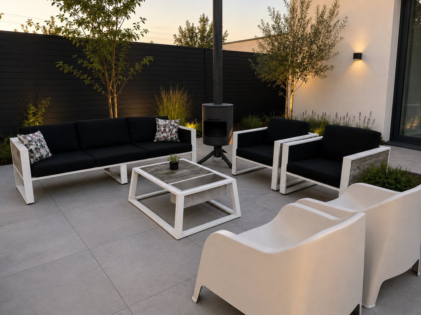 Loungeset, Ophalen, Gebruikt, 6 zitplaatsen, Aluminium