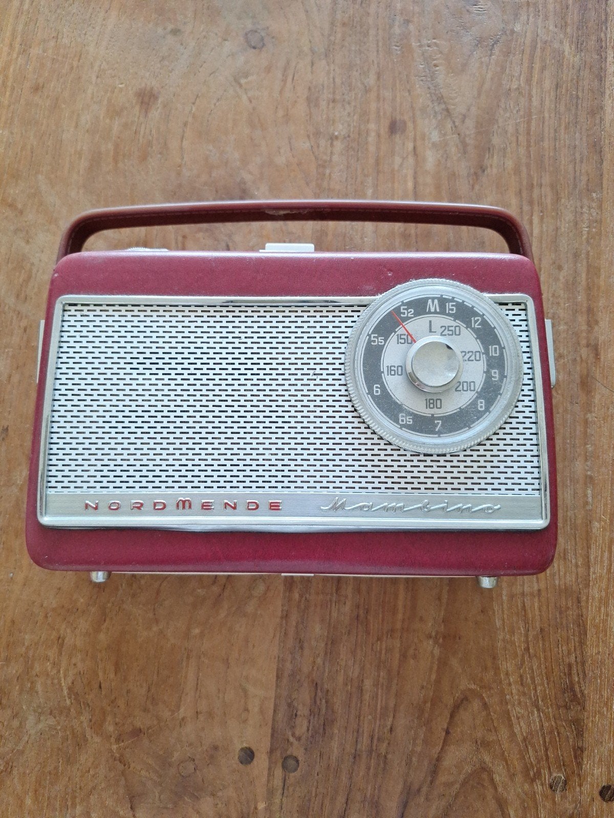 Nordmende Mambino vintage transistorradio – jaren '60 – rood, Ophalen of Verzenden