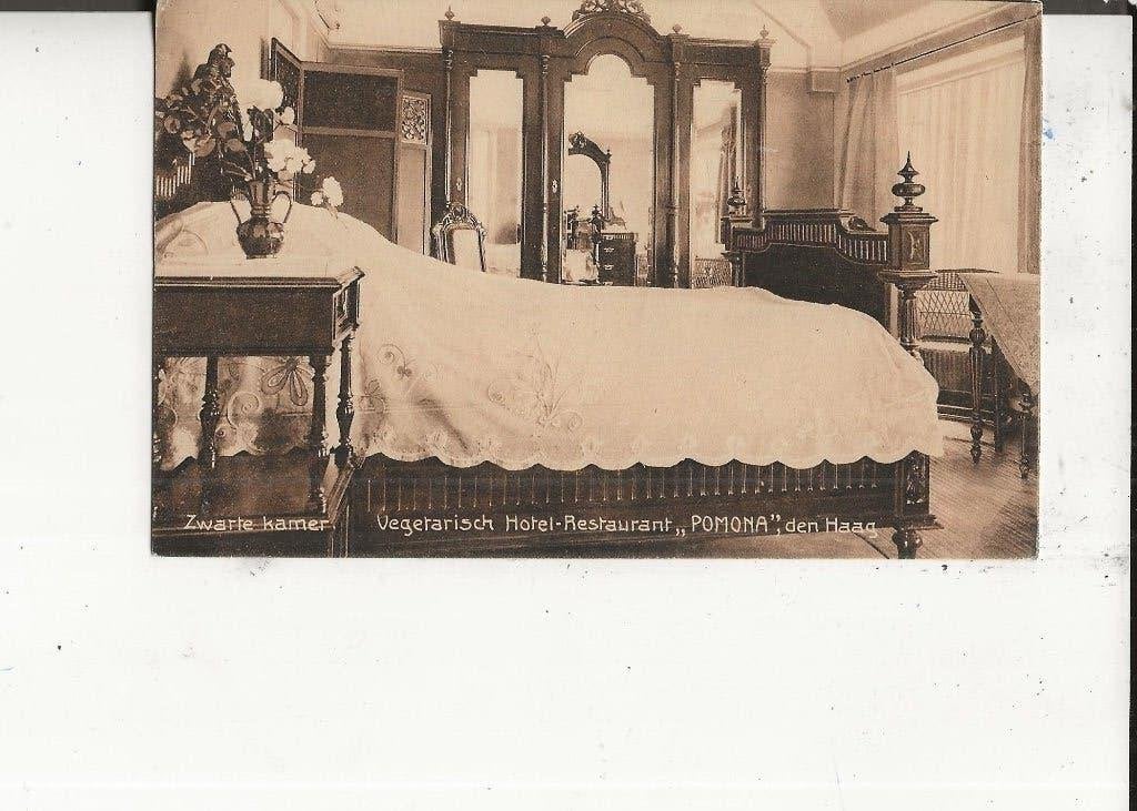 Den Haag Vegatarisch Hotel Rest.Pomona Zwarte Kamer, Ophalen of Verzenden, 1920 tot 1940, Gelopen, Zuid-Holland