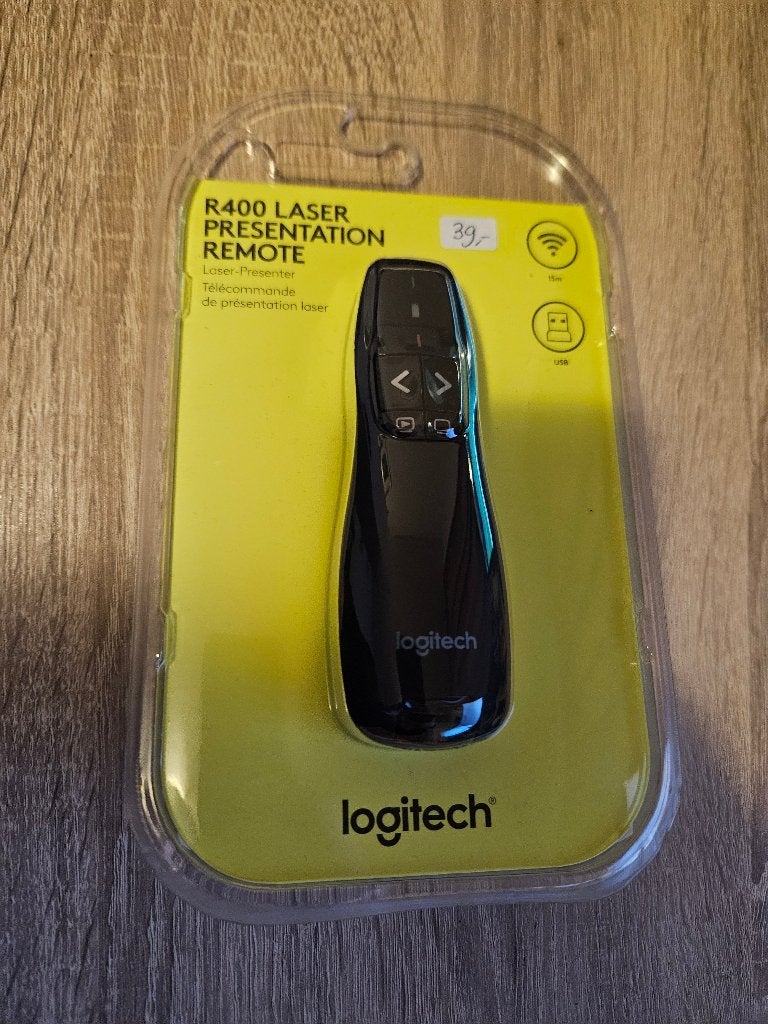 Logitech R400 draadloze presentatiepointer met laser, Ophalen, Nieuw, Logitech, Windows