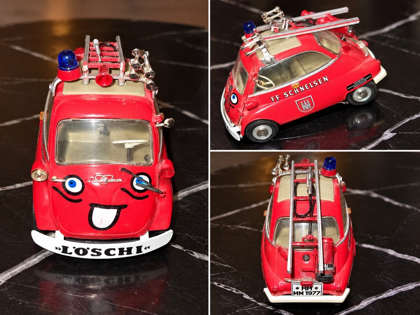 Vintage brandweerauto brandweerwagen model Löschi, Ophalen of Verzenden