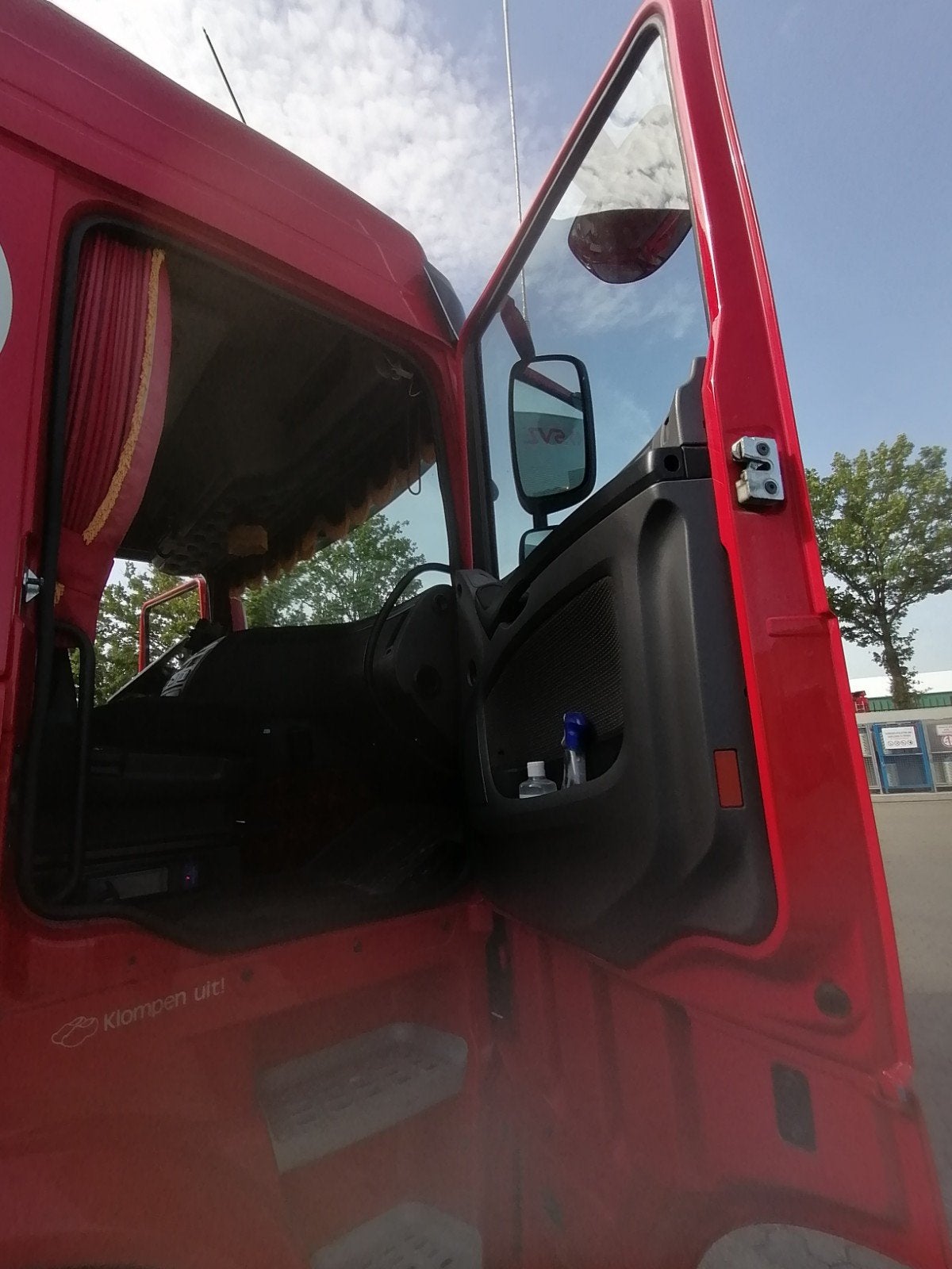 Gordijnen set rood deens pluche Daf Scania Volvo  MAN, Auto-onderdelen, Ophalen of Verzenden, Nieuw, DAF, Interieur en Bekleding