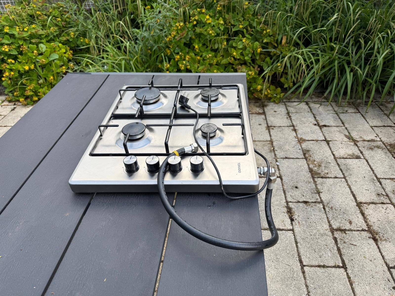 Gas kookplaat, Ophalen, 4 kookzones, Zo goed als nieuw, Gas
