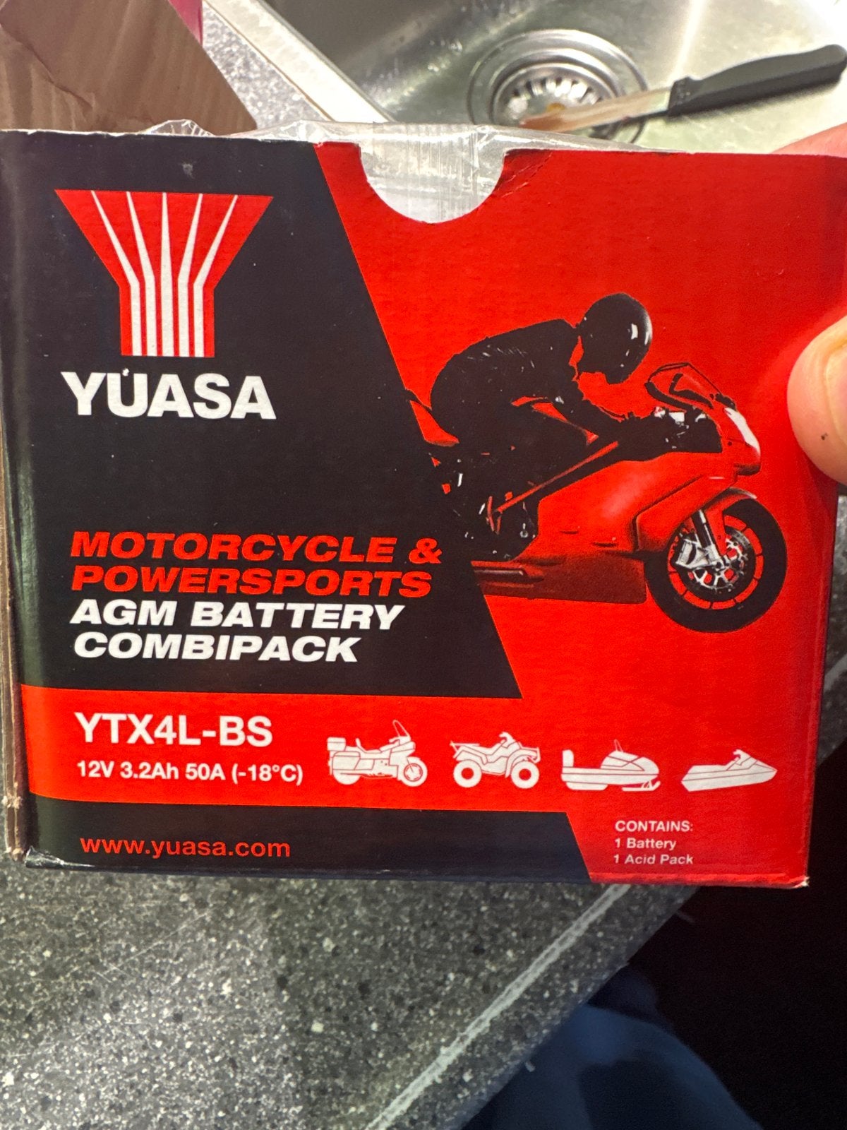 Yuasa YTX4L-BS Motorfiets Accu Combipack, Ophalen, Nieuw