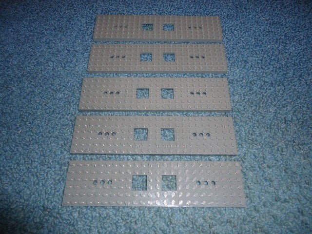 Partij Z10=5x Lego trein bodems 6x24, Lego, Lego, Gebruikt, Lego