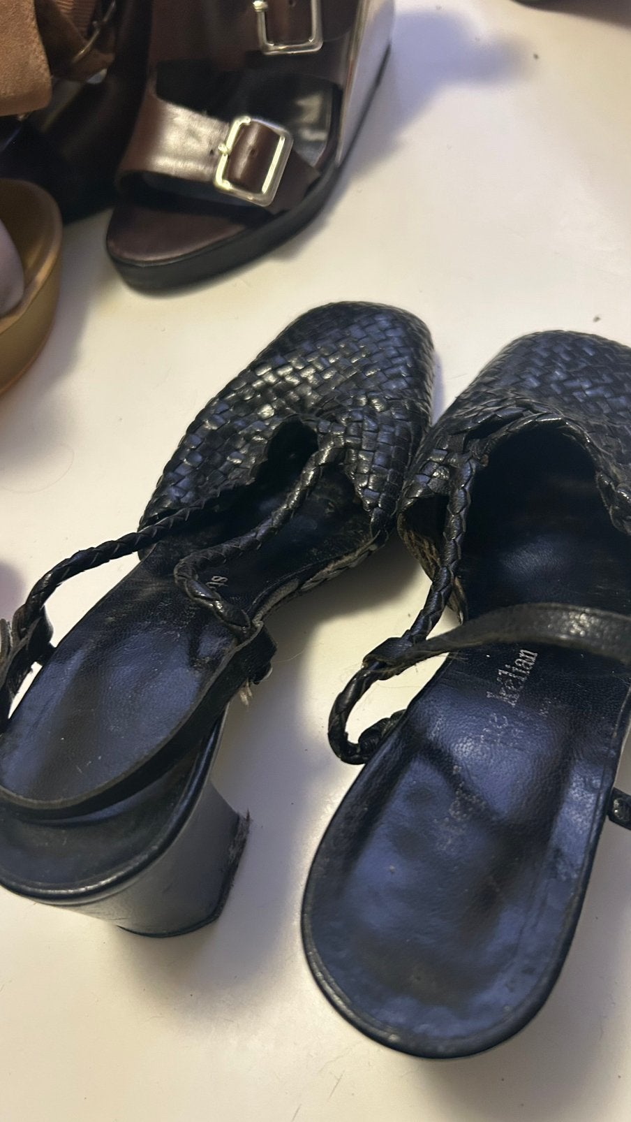Vintage design Zomerschoenen Stephane Kelian maat 37, Zwart, Gedragen, Sandalen of Muiltjes, Ophalen of Verzenden