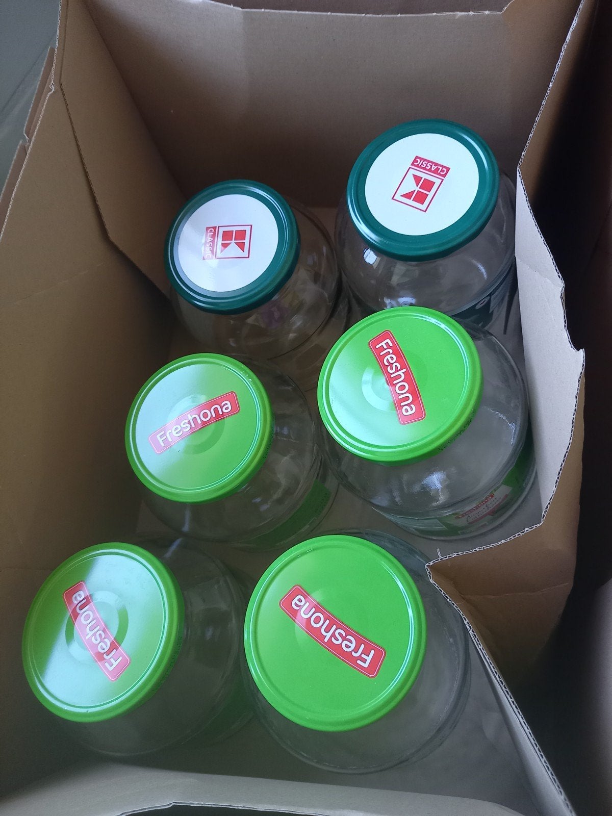 6 grote glazen potten voor voedsel, snoep of opslag, Ophalen of Verzenden