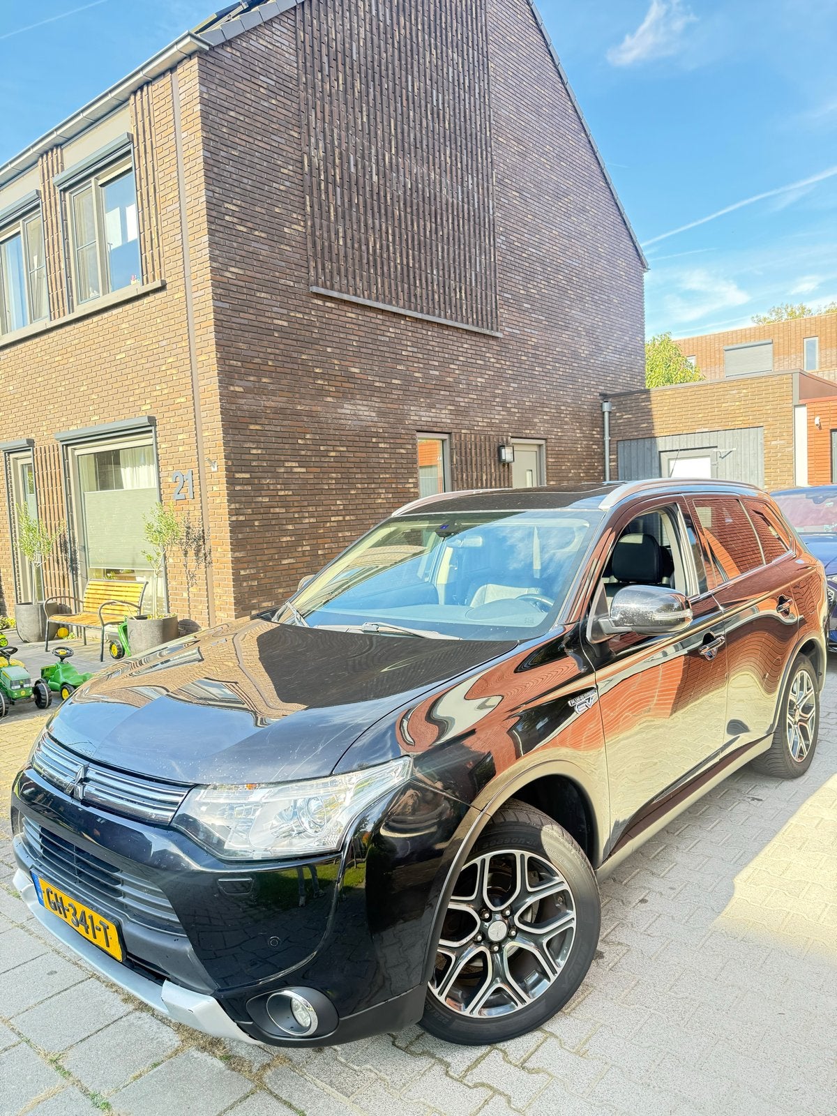Mitsubishi Outlander 2.0 Phev 4WD CVT 5P 2015 Zwart, Auto's, 1998 cc, Outlander, Zwart, Zwart
