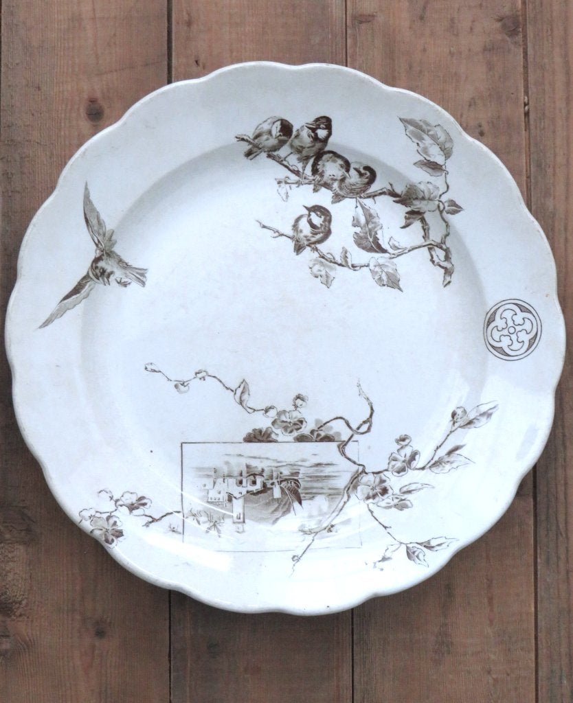 Antiek Engels bord Powell, Bishop & Stonier “Conway” 1880, Ophalen of Verzenden