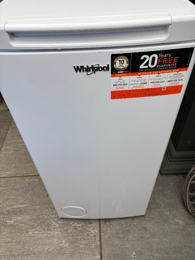 Whirlpool bovenlader wasmachine, Witgoed en Apparatuur, Wasmachines, Ophalen, Gebruikt, Bovenlader, 85 tot 90 cm
