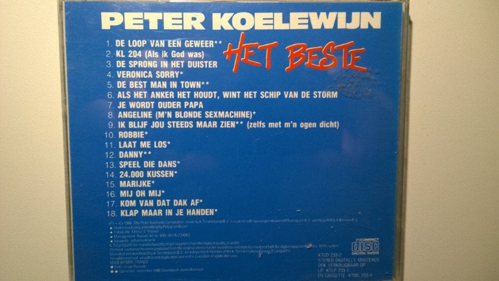 Peter Koelewijn - Het Beste, Ophalen of Verzenden, Zo goed als nieuw, Rock