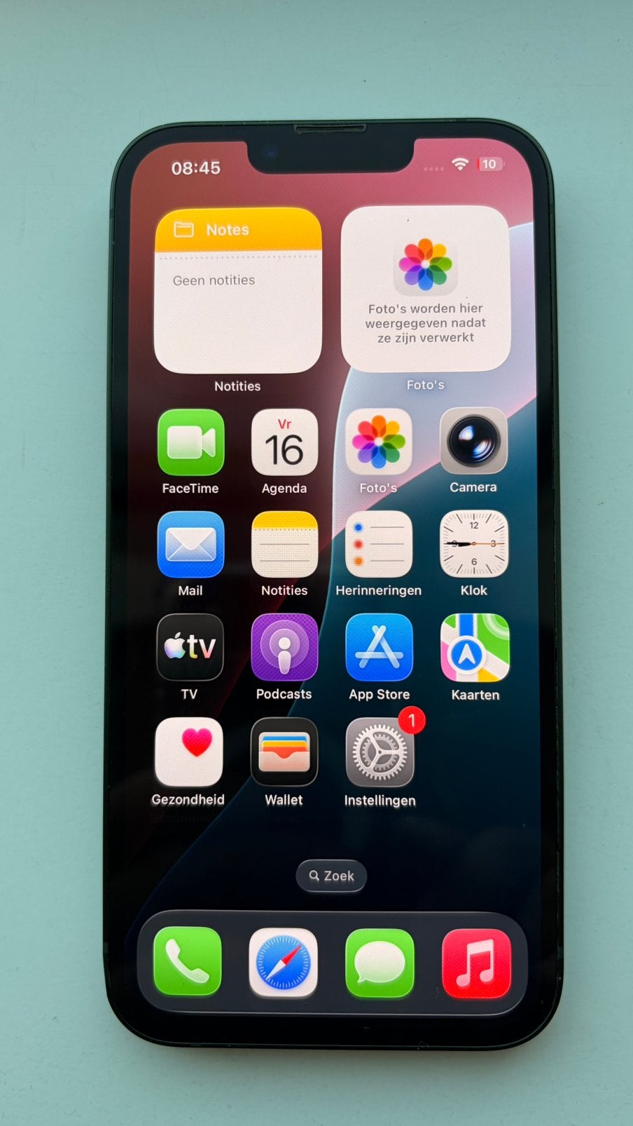 Apple iPhone 13 Groen – 128 GB – Nieuwe batterij 100%, Ophalen, IPhone 13, Zonder simlock, Groen