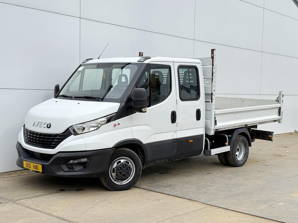 Iveco Daily 35C14 2.3 Kipper Dubbele Cabine Dubbellucht 3,5t, Auto's, Bestelauto's, Gebruikt, Zwart, Iveco, Wit