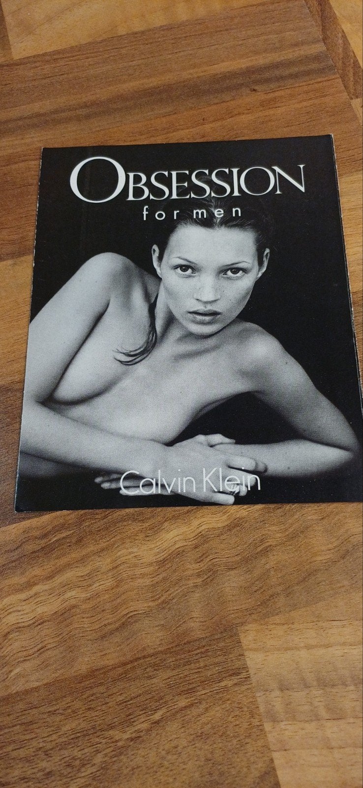 Calvin Klein Obsession for Men reclameboekje Kate Moss, Sieraden, Tassen en Uiterlijk, Uiterlijk | Parfum, Ophalen of Verzenden