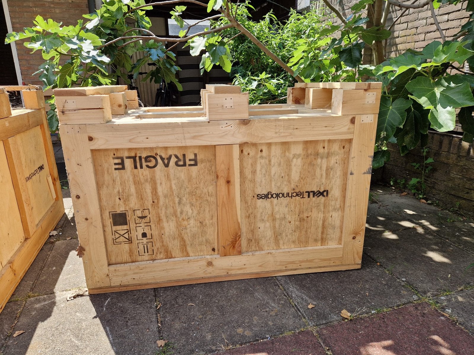 Stevige houten kist met pallet onderstel (4 stuks), Ophalen, Gebruikt, 100 cm of meer, 60 cm of meer