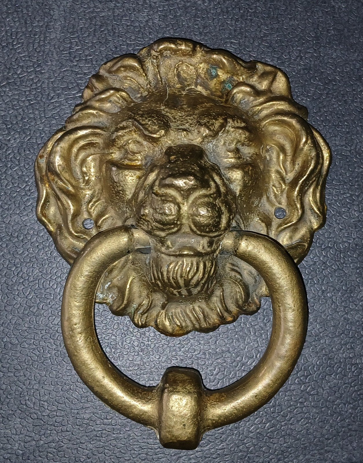 Antieke Deurklopper Leeuwenkop - Messing, Antiek en Kunst, Ophalen of Verzenden