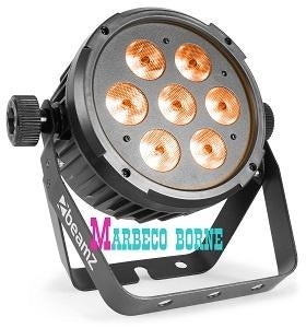 LED Flat Par 7x10W 6-in-1 RGBAW-UV, LED licht effect BT280, Geluidgestuurd, Nieuw, Info@marbeco.nl, BeamZ