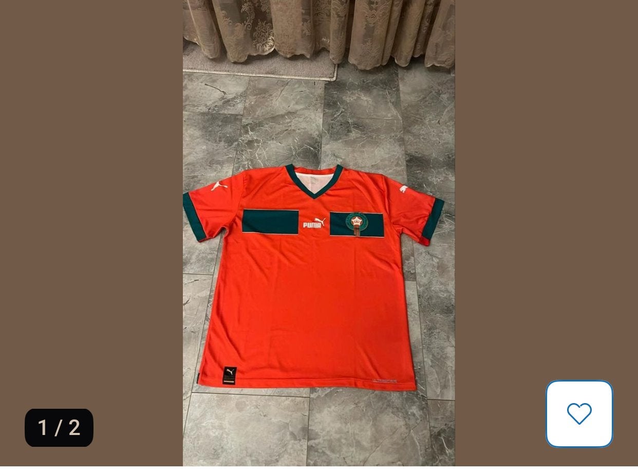 Marokko voetbalshirt WK 2022 - Maat M, Maat M, Ophalen of Verzenden, Zo goed als nieuw, Shirt