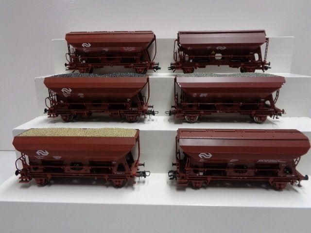 ROCO 6x zijlosser NS (H0)., Gelijkstroom, Wagon, Ophalen of Verzenden, Roco