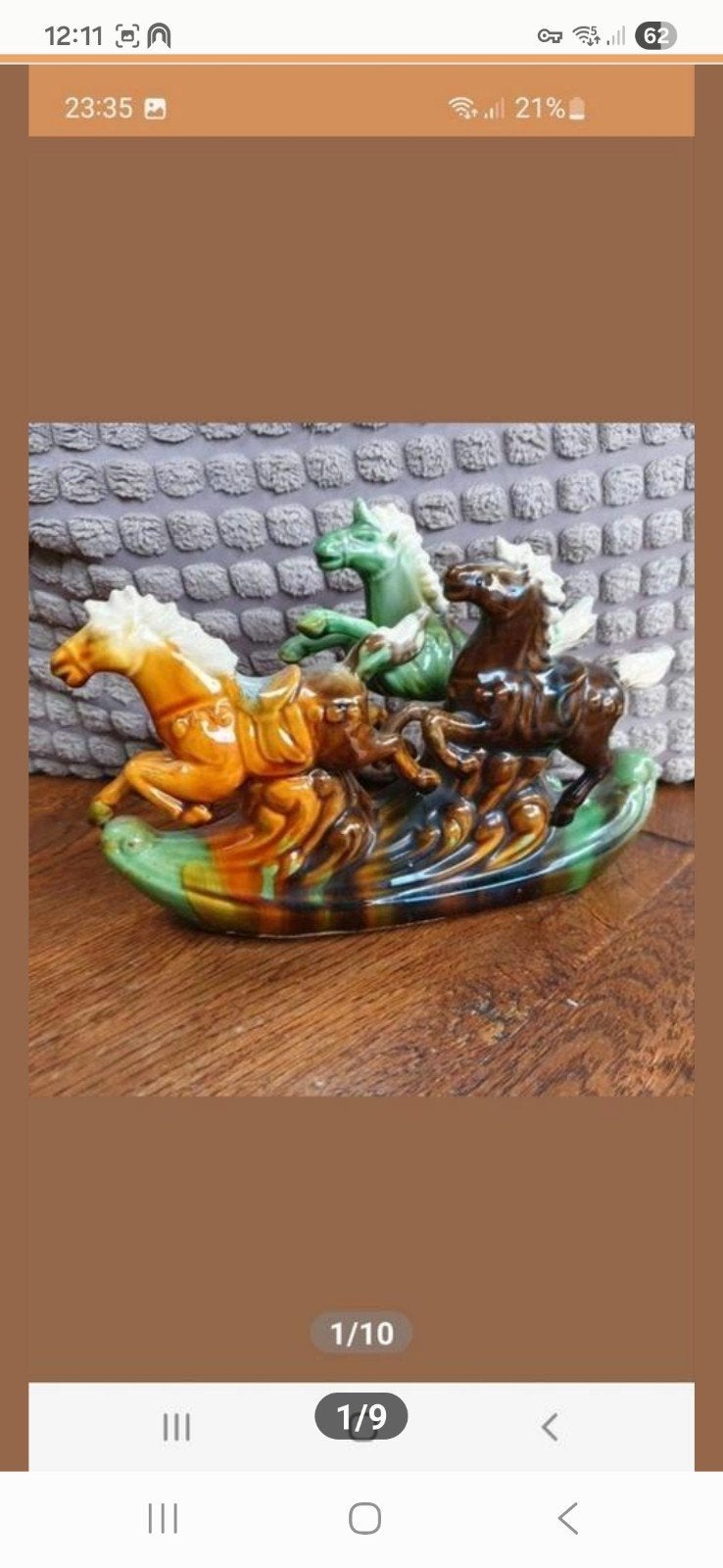 Keramiek/aardewerk paardenbeeld/paarden beeld van aardewerk, Ophalen of Verzenden
