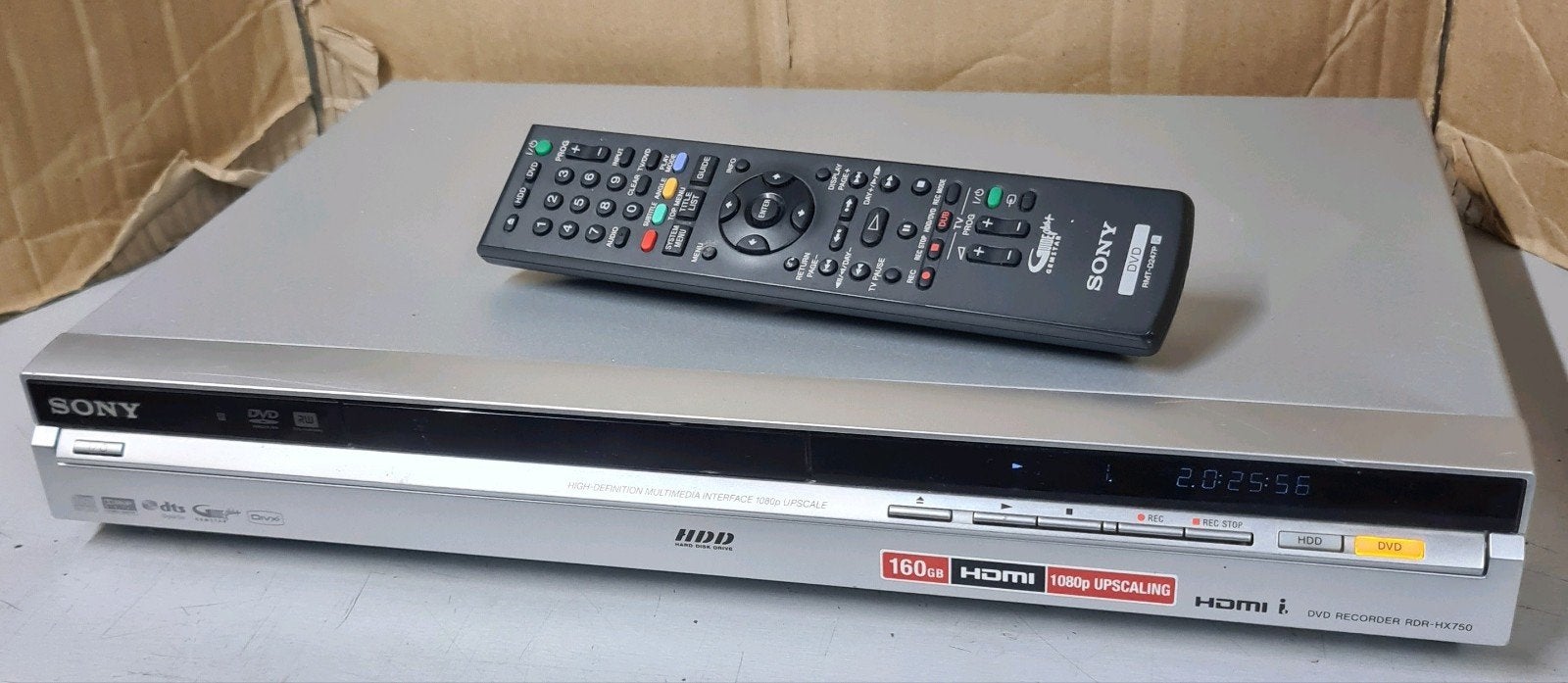 Sony dvd speler recorder rdr-hx750 + afstandsbediening hdmi, Gebruikt, Met harddisk, Dvd-recorder, Ophalen of Verzenden