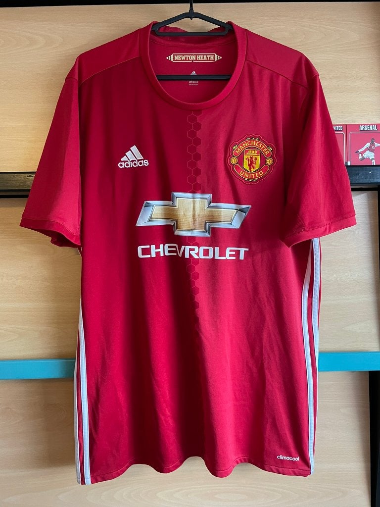 Manchester United Adidas Voetbalshirt Maat L 16/17 Home, Kleding | Heren, Maat 52/54 (L), Ophalen of Verzenden, Zo goed als nieuw