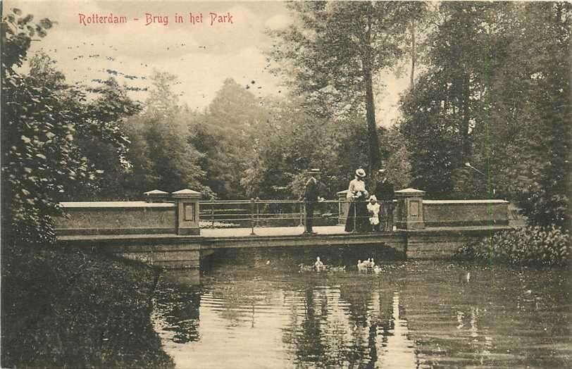 380-908-015 Rotterdam Brug in het Park, Verzenden, Voor 1920, Zuid-Holland