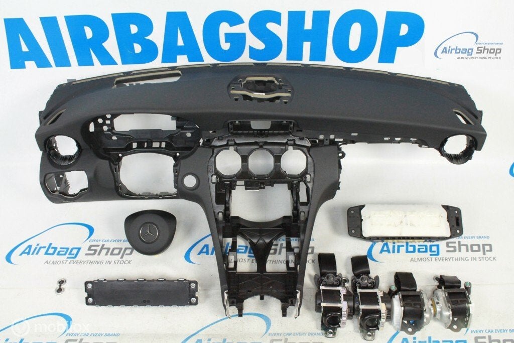 Airbag set - Dashboard zwart HUD Mercedes C W205 2014-heden, Gebruikt, Ophalen of Verzenden