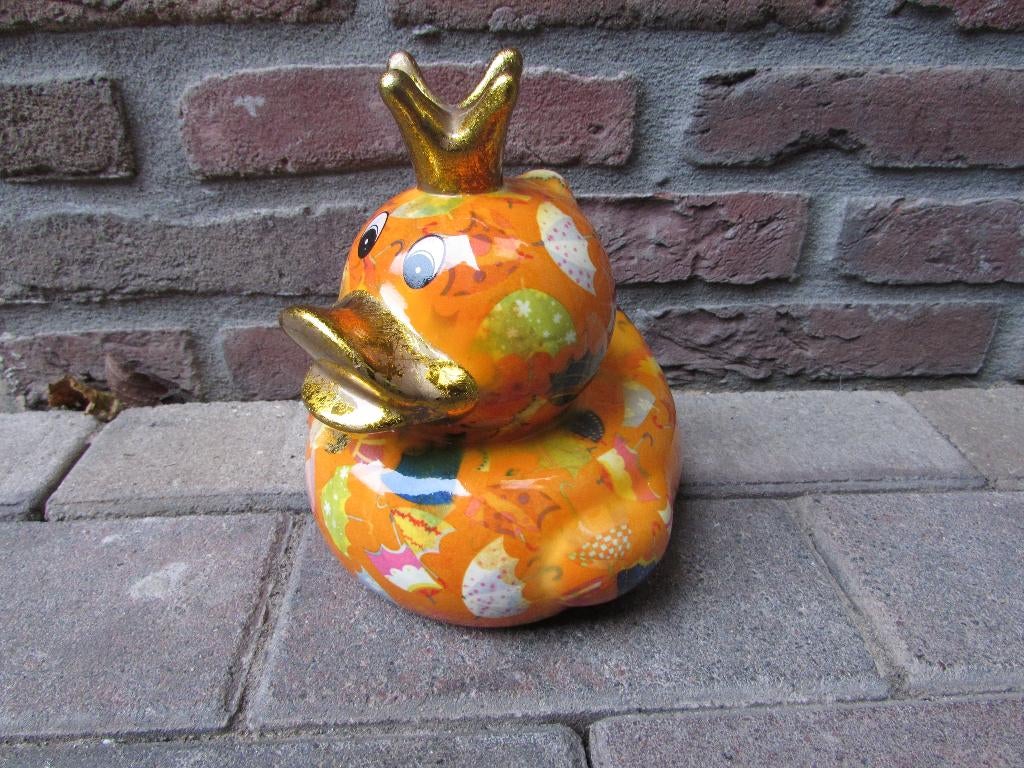Spaarpot eend met paraplu's, Meerkleurig, Overige stijlen, Nieuw, Ophalen of Verzenden
