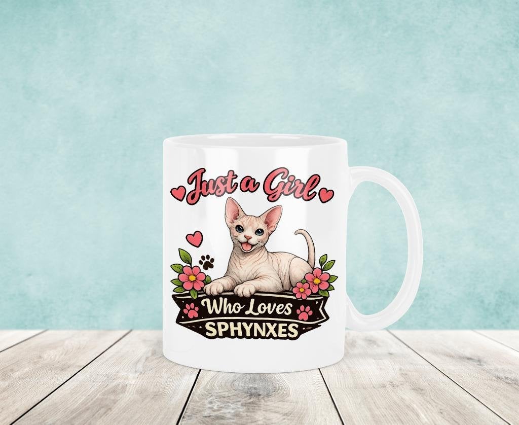 Just a Girl Who Loves Sphynxes - Sphynx Mok, Verzenden, Keramiek, Nieuw, Overige stijlen