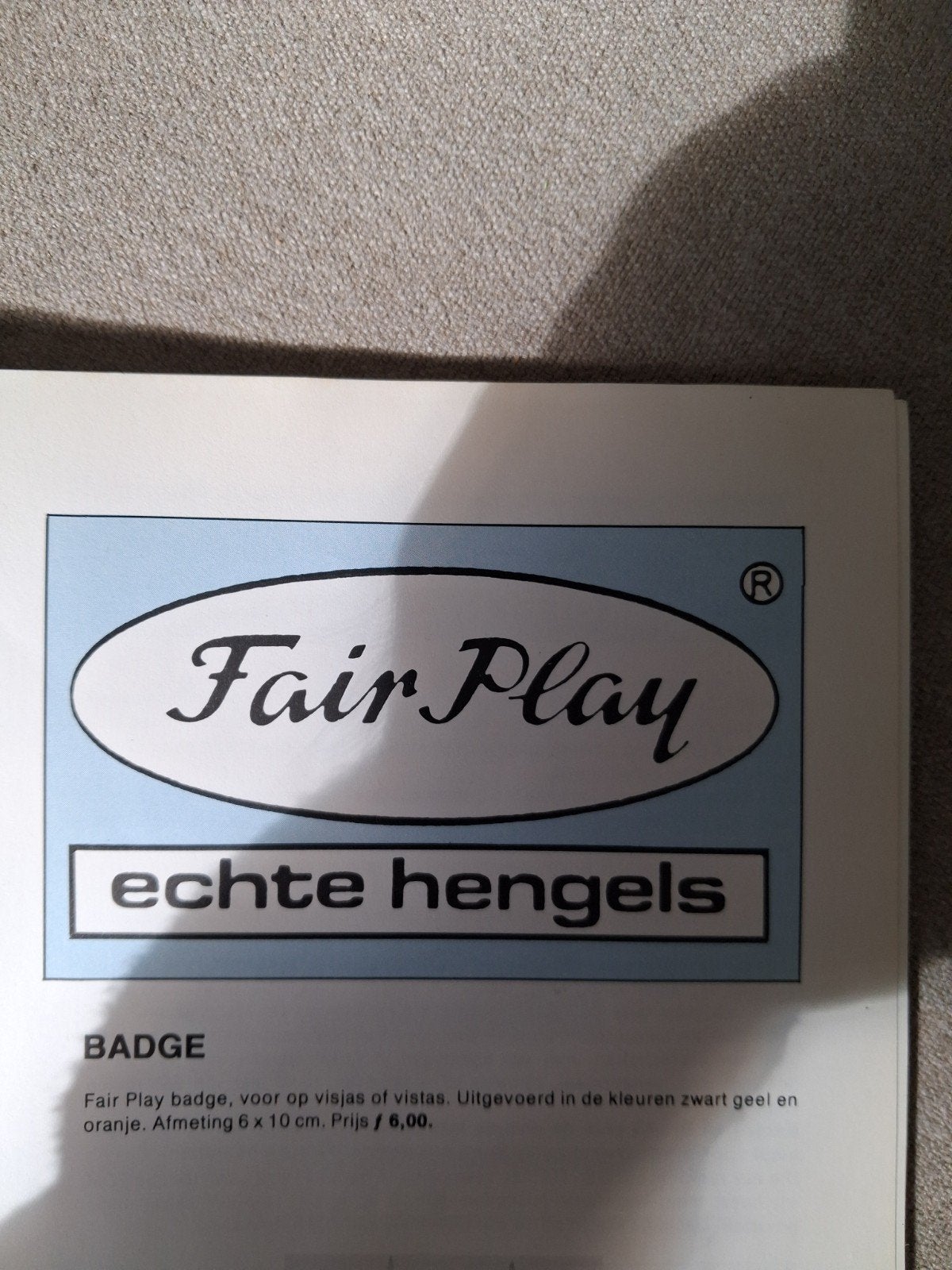 gezocht fair play badge, Ophalen of Verzenden