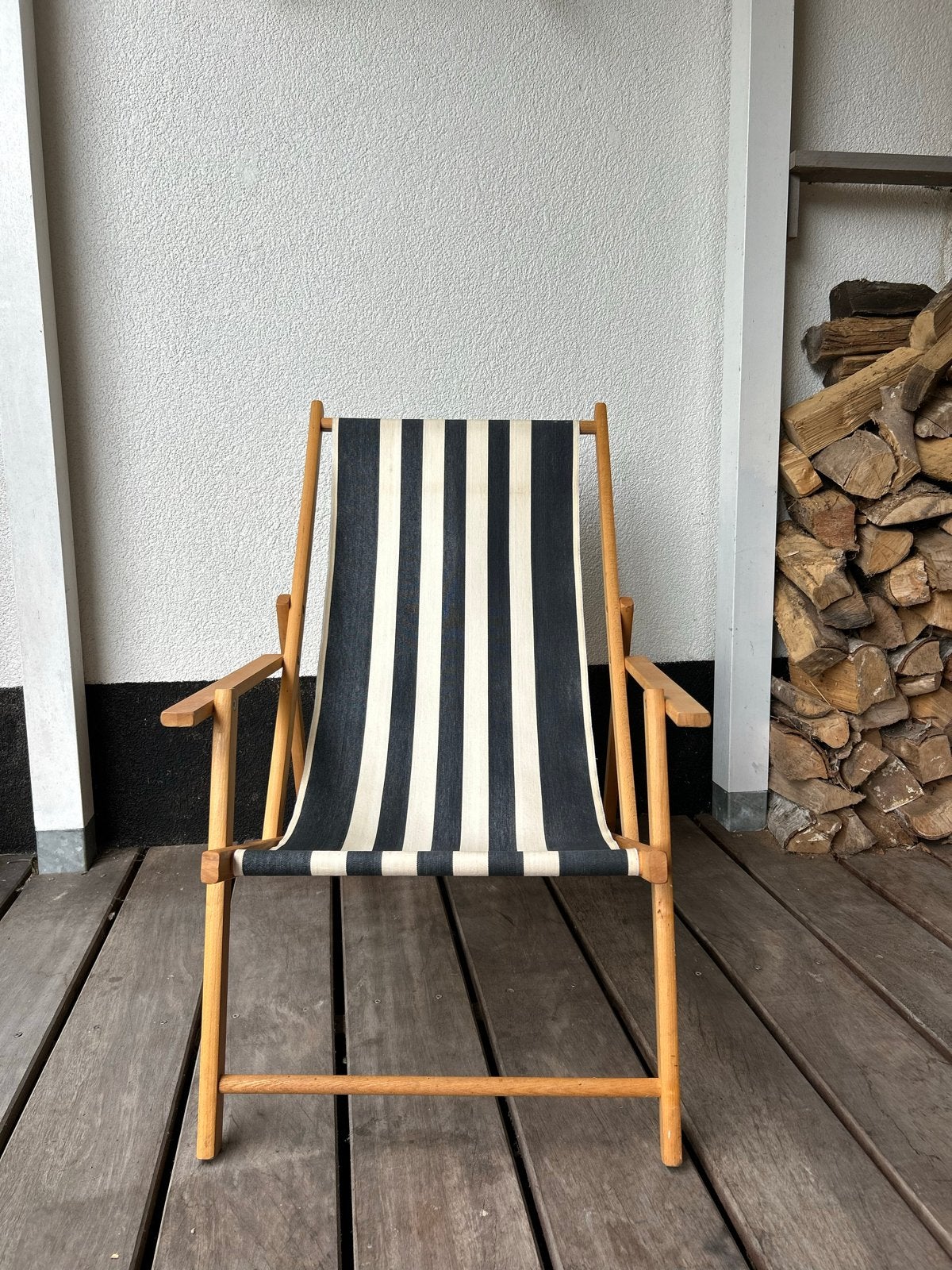 Klassieke houten strandstoel, Ophalen, Hout