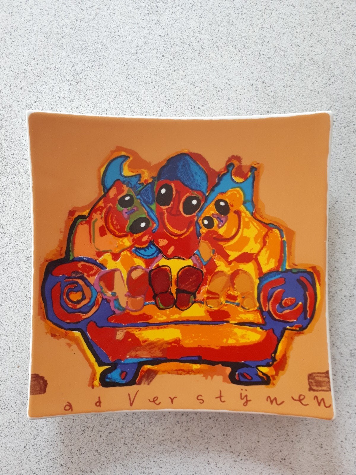 Ad Verstijnen, keramiek,  bankje Eiffel Limited Edition, Antiek en Kunst, Kunst | Schilderijen | Modern, Figuren, Overige technieken