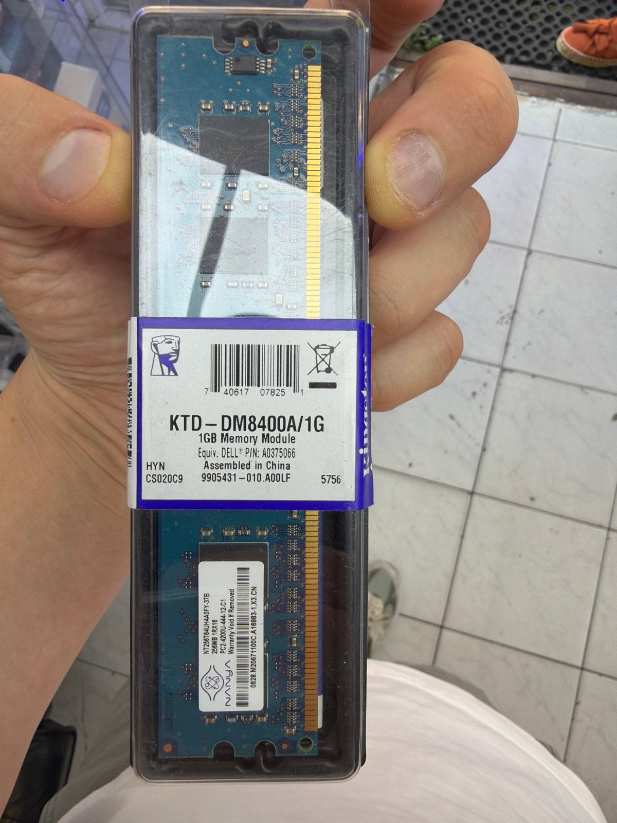 Kingston KTD-DM8400A/1G 1GB DDR2 Geheugenmodule, Ophalen, 1 GB of minder, Server, Nieuw