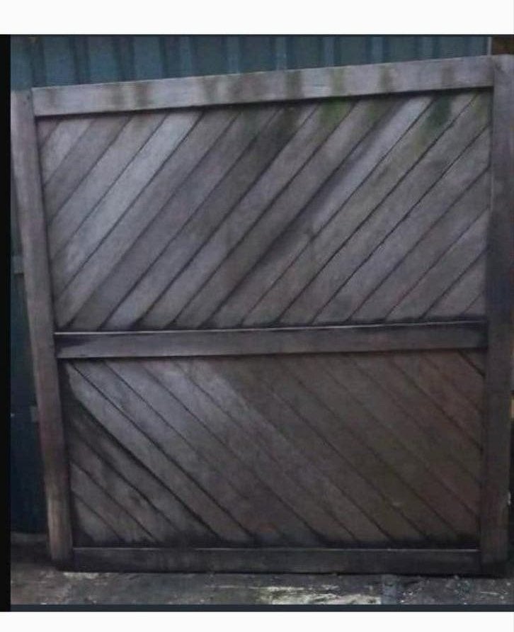 Robuust houten schuttingdeel - Gebruikt, Tuin en Terras, Ophalen, Minder dan 3 meter, Hout, 1 tot 2 meter
