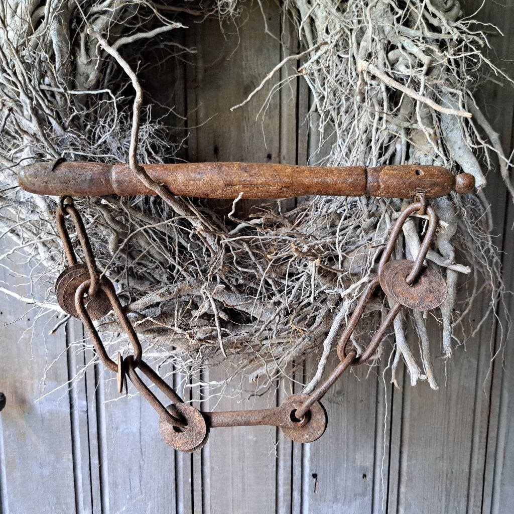 Landelijke hanger stok met metalen plaatjes paard *Etage3*, ., Ophalen of Verzenden, Zo goed als nieuw, .