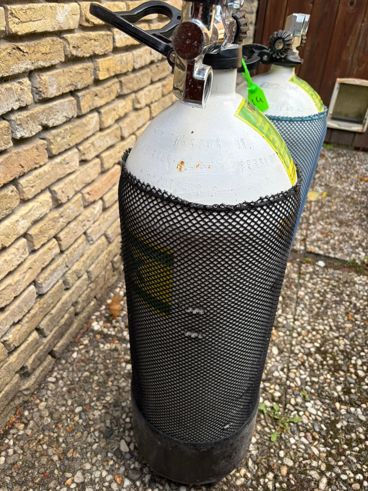 15 Liter Stalen Duikfles - Dubbele kraan, Ophalen, Gebruikt, Duikfles