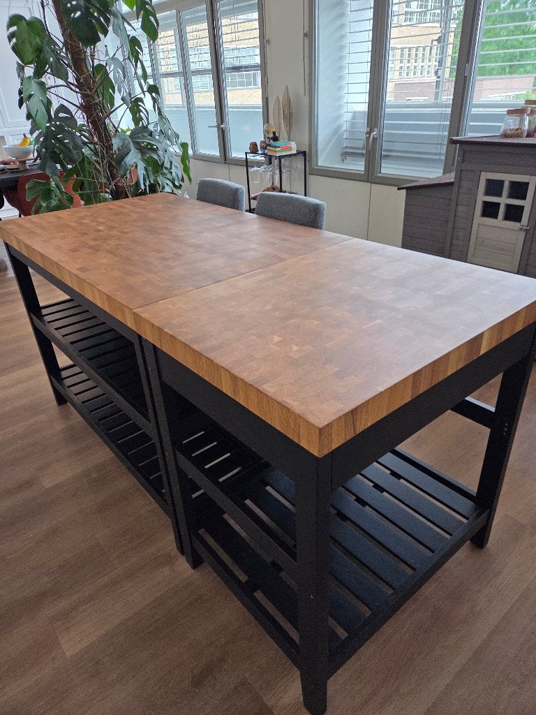 Compleet IKEA keukeneiland met barstoelen, Ophalen, Gebruikt, Inclusief barstoelen