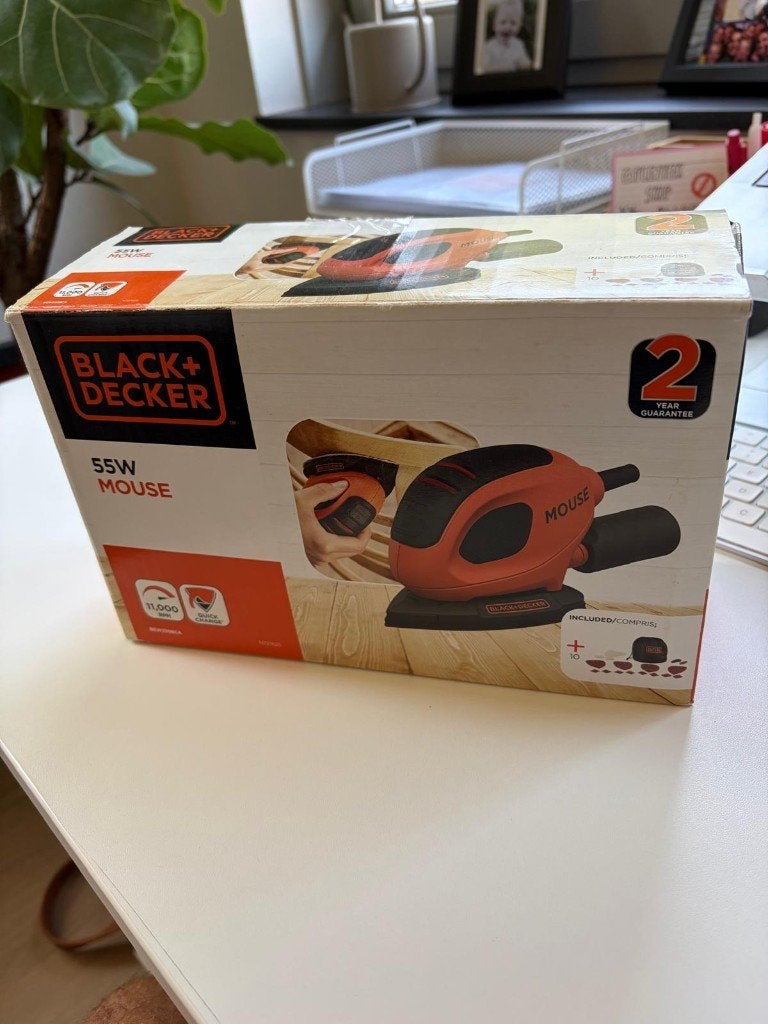 BLACK+DECKER Mouse Schuurmachine 55W, Ophalen, Gebruikt, Minder dan 600 watt, Vlakschuurmachine