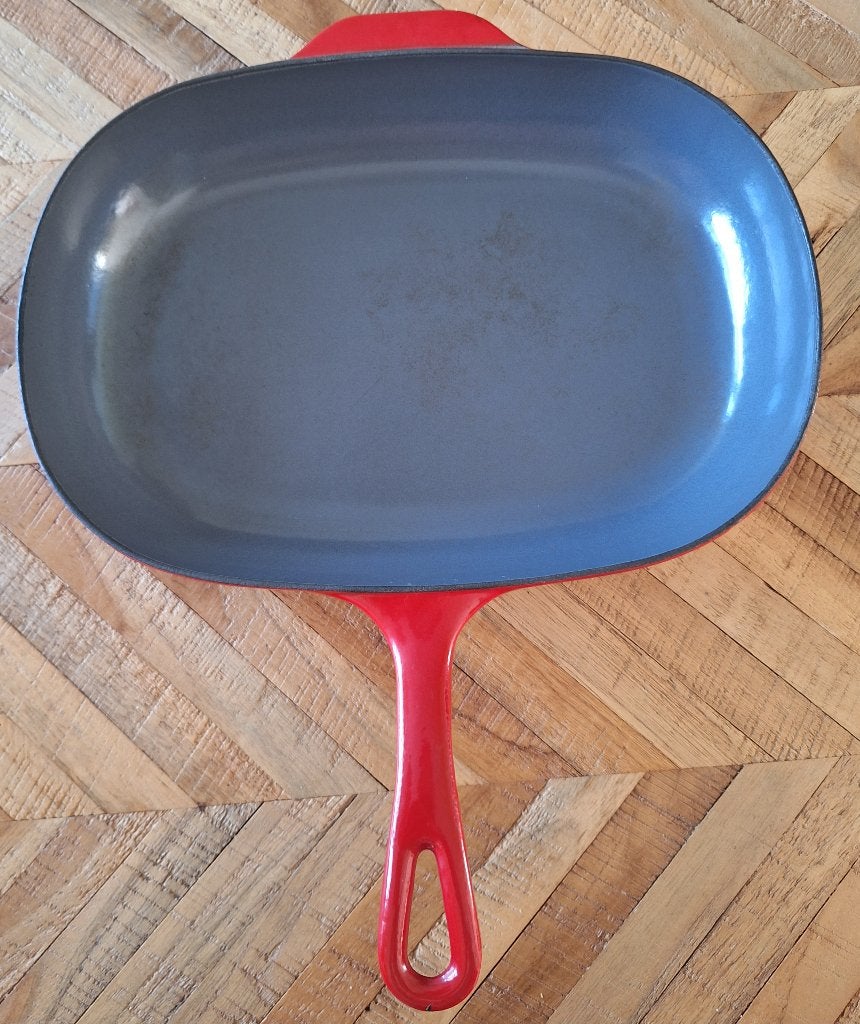 Le Creuset Skillet pan gietijzer, Ophalen of Verzenden, Gebruikt, Gietijzer, Le Creuset