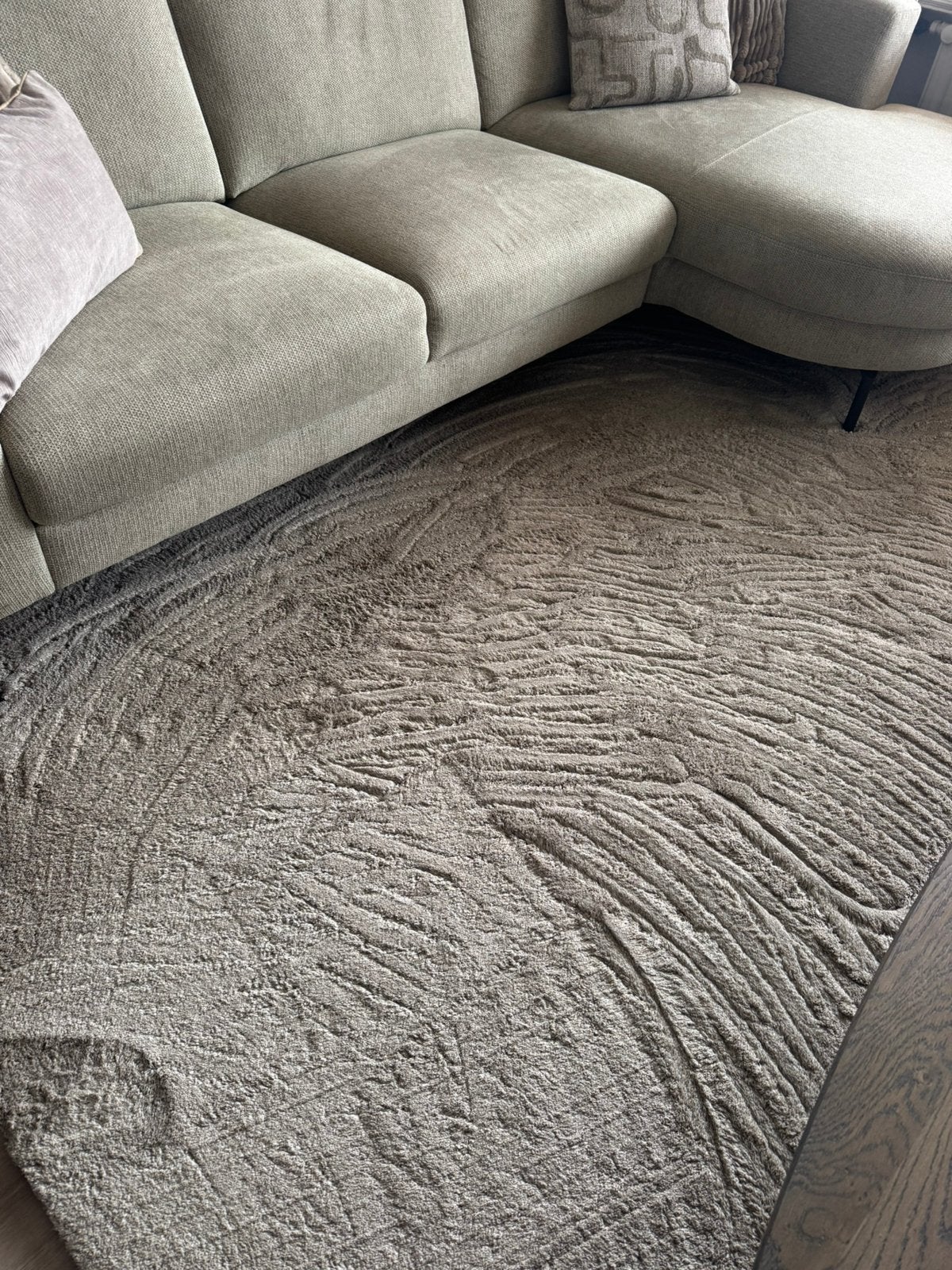 Kleed taupe met vleug, Ophalen, Beige, 200 cm of meer, Zachtpolig met vleug