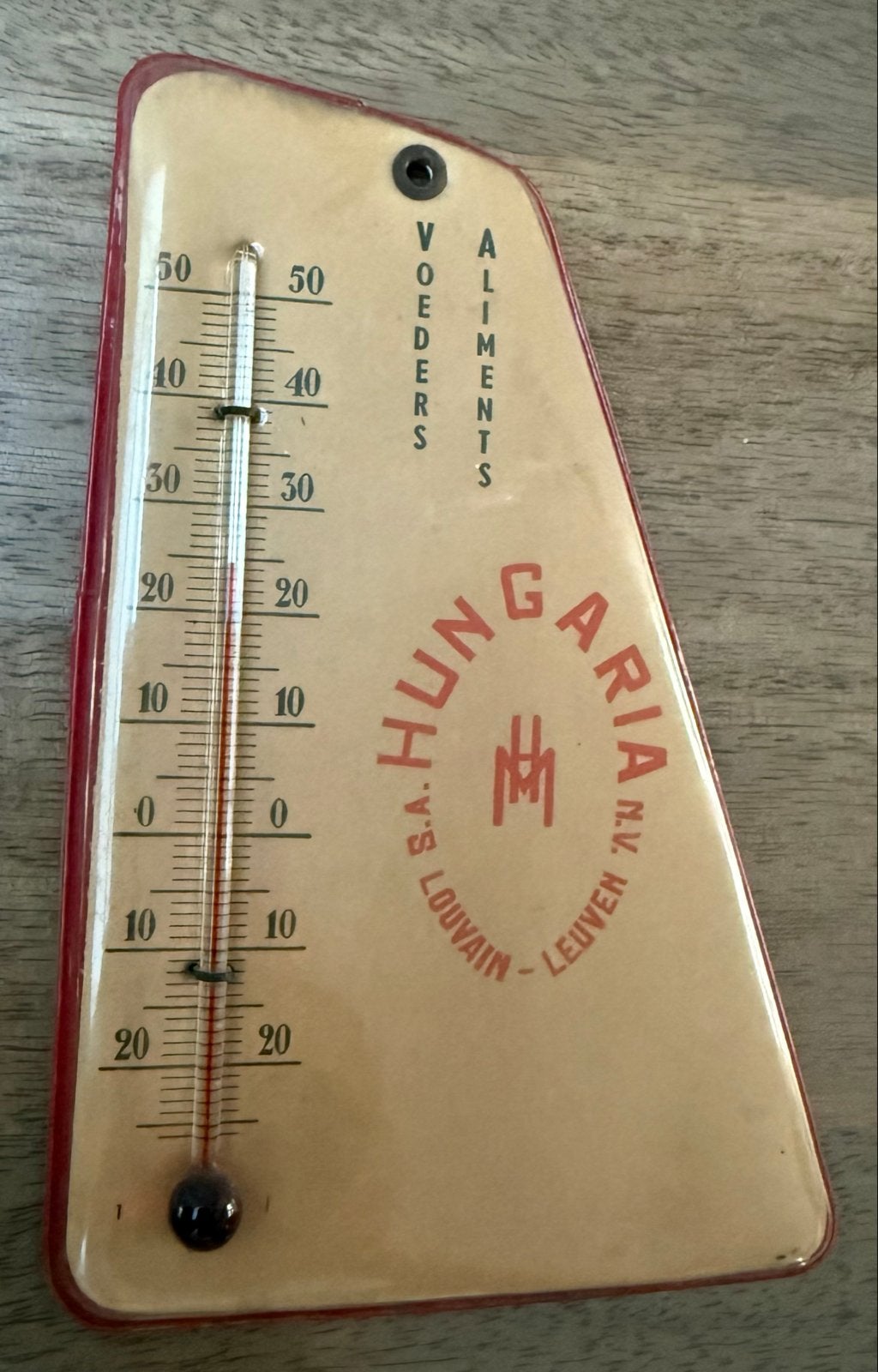 Vintage Hungaria Voeders Aliments Thermometer - Leuven, Huis en Inrichting, Gebruikt, Metaal, Ophalen of Verzenden, Overige merken